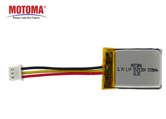 Regal-Zeit der hohen Temperatur 500mah der Flotte GPS-Verfolger-Batterie-552535 1-jährige
